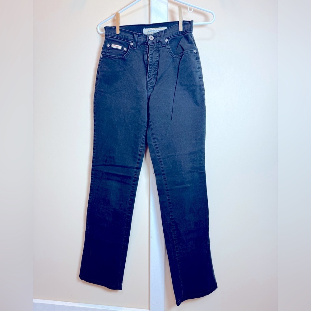Bluenotes 26x32 black Jean 5 pockets style, straight leg boot cut high rise